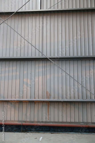 Wallpaper Mural gray walls of industrial metal hangar Torontodigital.ca