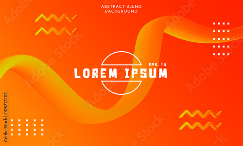 Abstract Smooth Blend Orange Background Vector