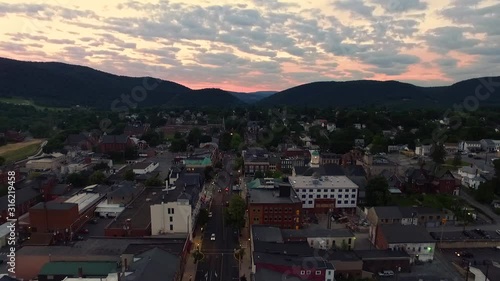 Evening Aerial View Over Bellefonte Pennsylvania photo