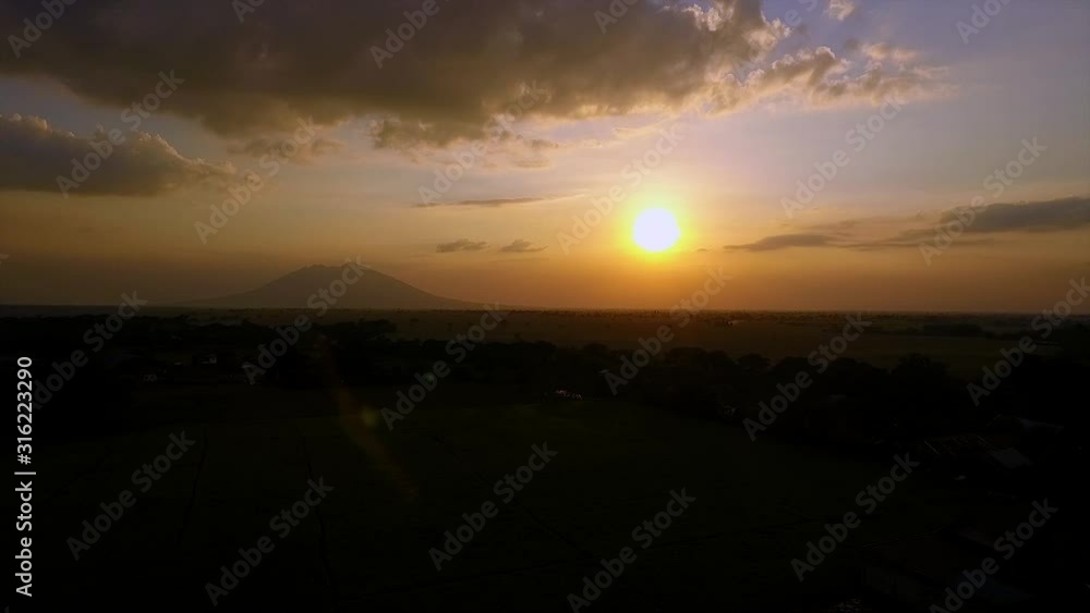 Drone shot of Mount Arayat in Pampanga Philippines during golden hour. Drone shot of Mount Arayat in Pampanga Philippines during golden hour.