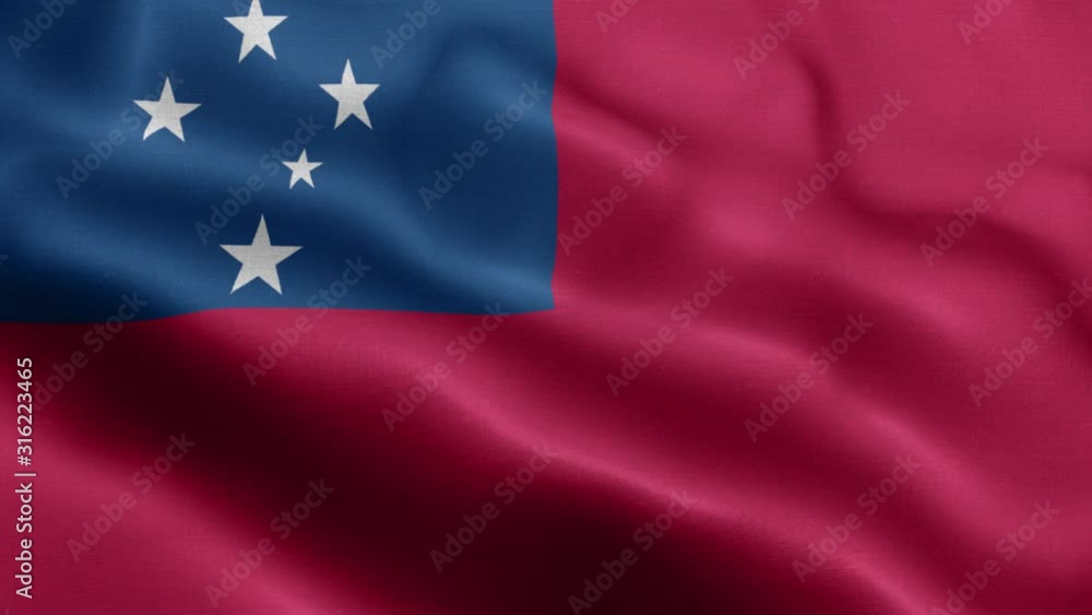 Waving loop 4k National Flag of Serbia Samoa Waving loop 4k National Flag of Serbia Samoa