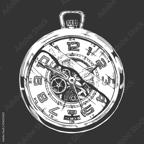 illustration of pocket watch