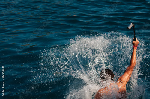 Swimming in the mediterranean sea