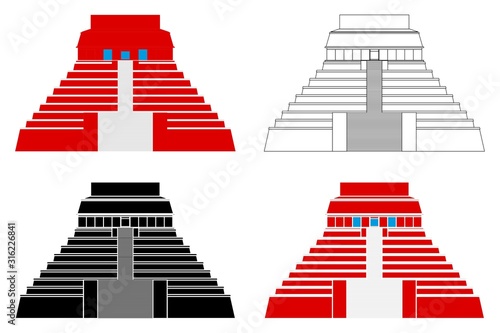 Palenque Temple in front view