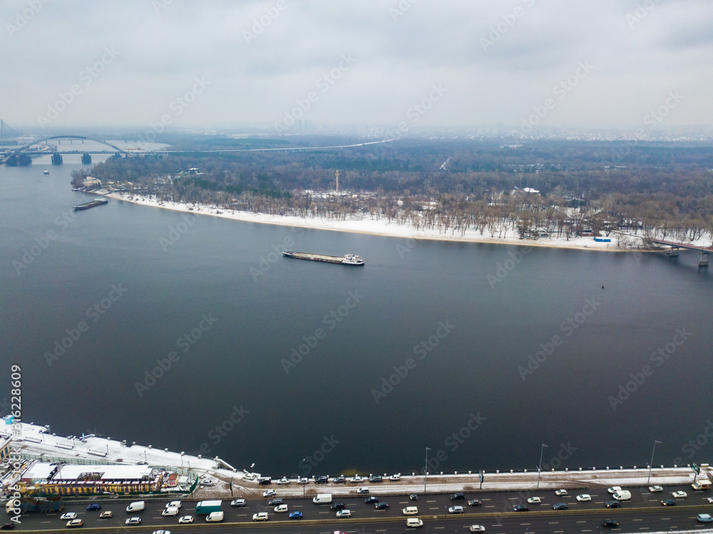 View of the Dnieper River in Kiev.