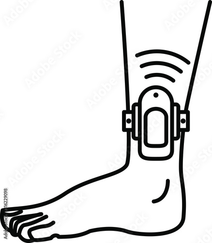 Ankle monitor icon