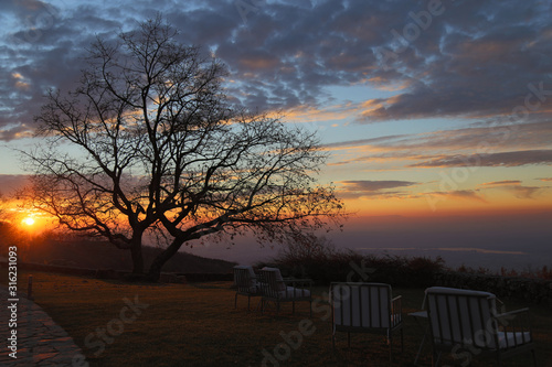 Amanecer con tumbonas