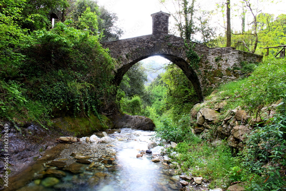 Roman bridge over the Deglio canal in the Apuan Alps Roman bridge over the Deglio canal in the Apuan Alps