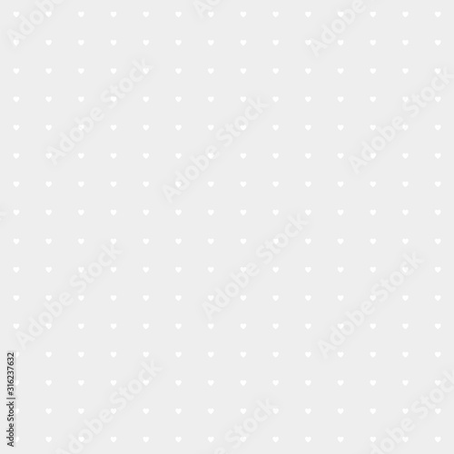 Gray pattern with little hearts, simple vector for your love design