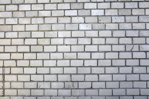 White grunge brick wall texture for backgrounds