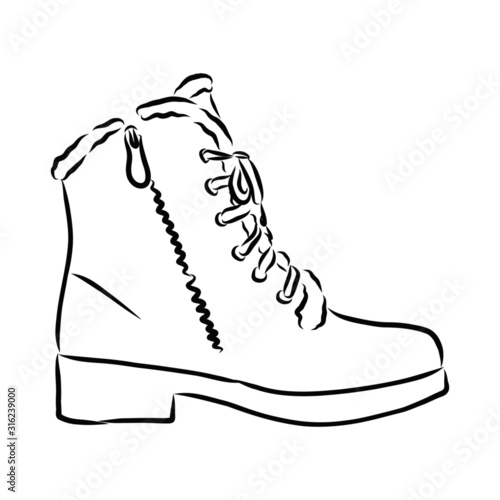  boot  on white background