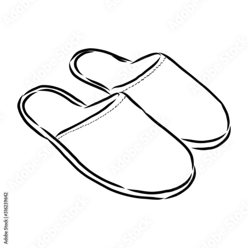 slippers isolated on white background