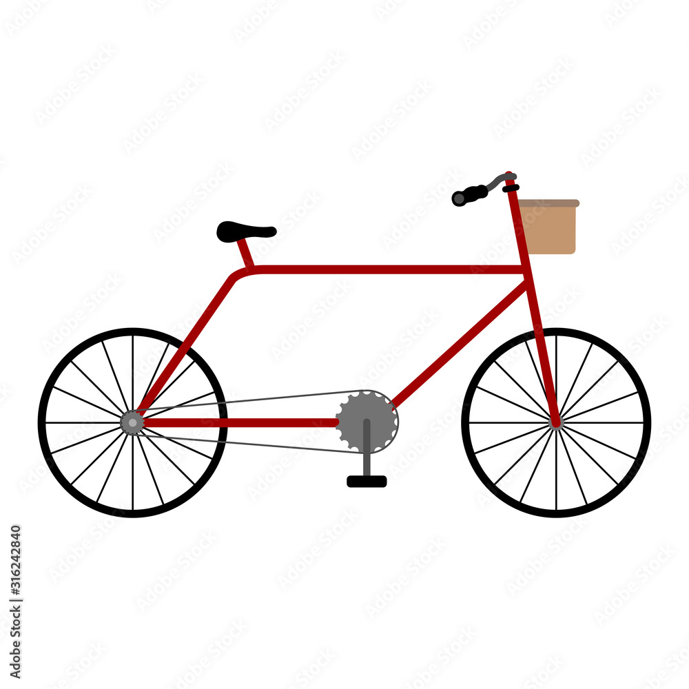 Isolated classic bicycle Isolated classic bicycle