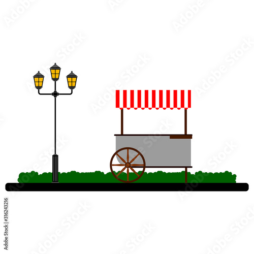 Food cart on a park