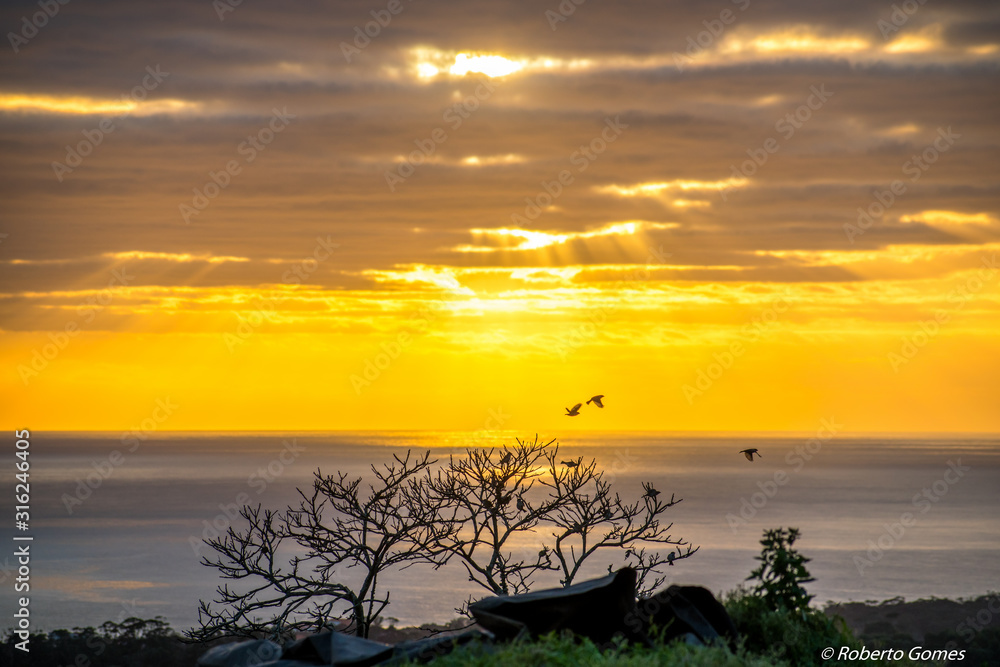 Pôr do sol nos Açores