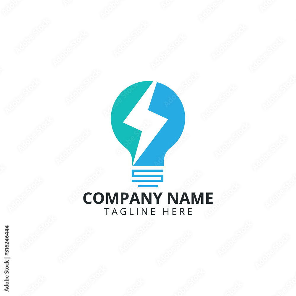 Lightbulb logo template. Lightbulb icon. Business logo template. Lightbulb logo template. Lightbulb icon. Business logo template.