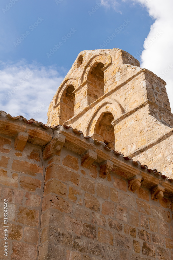 Romanesque hermitage of San Fagun in Los Barrios de Bureba, Burgos, Castilla y Leon, Spain