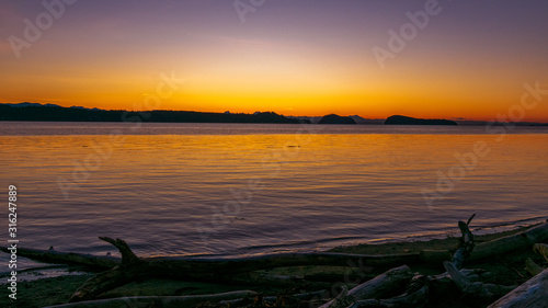 Whidbey Island Sunrise Overlooking Skagit Bay photo