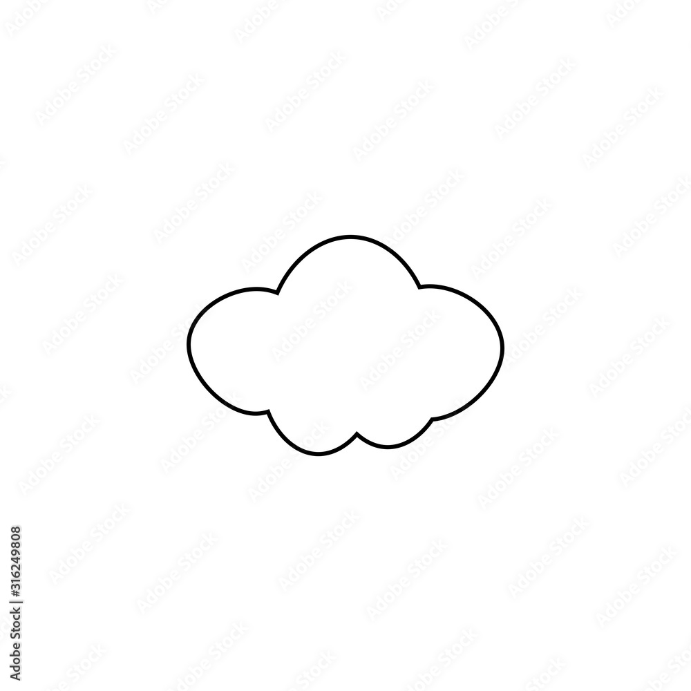 Cloud icon. Data server symbol. Logo design element Cloud icon. Data server symbol. Logo design element