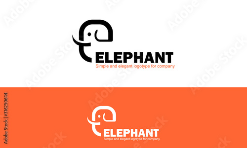 simple and smart elephant logotype for company