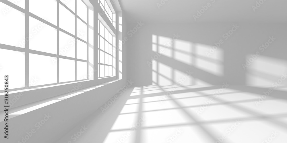 Obraz premium Futuristic White Architecture Design Background