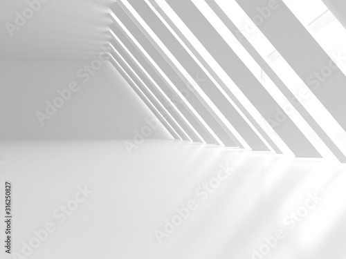 Futuristic White Architecture Design Background © VERSUSstudio