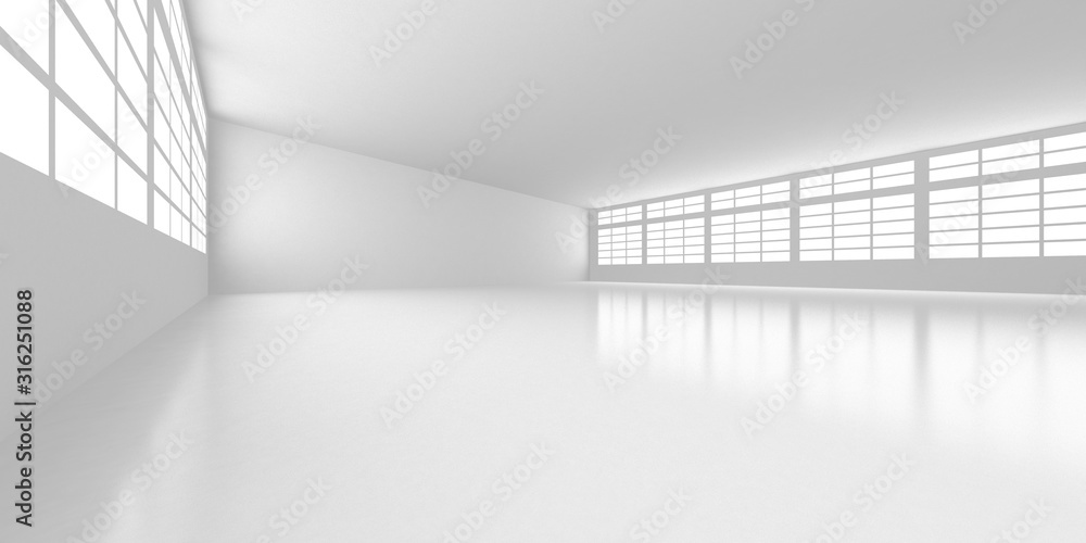 Fototapeta premium Futuristic White Architecture Design Background