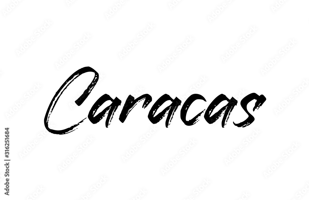 capital Caracas typography word hand written modern calligraphy text lettering capital Caracas typography word hand written modern calligraphy text lettering