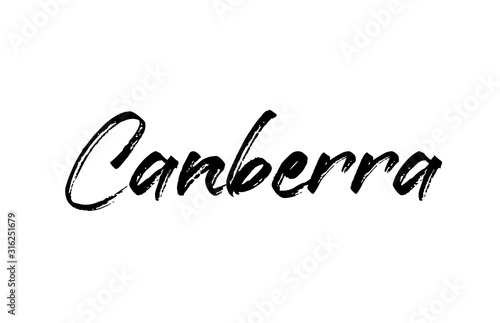 capital Canberra typography word hand written modern calligraphy text lettering