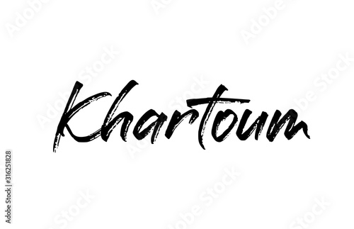 capital Khartoum typography word hand written modern calligraphy text lettering