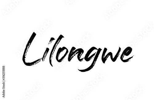 capital Lilongwe typography word hand written modern calligraphy text lettering
