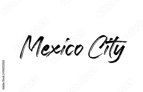 capital Mexico City typography word hand written modern calligraphy text lettering