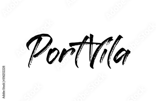 capital Port Vila typography word hand written modern calligraphy text lettering