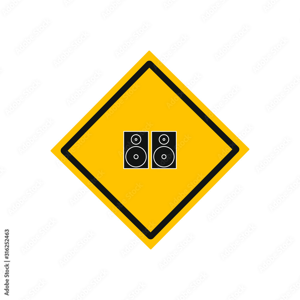 speaker face vector icon with simple shapes speaker face vector icon with simple shapes