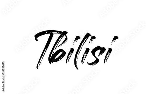 capital Tbilisi typography word hand written modern calligraphy text lettering
