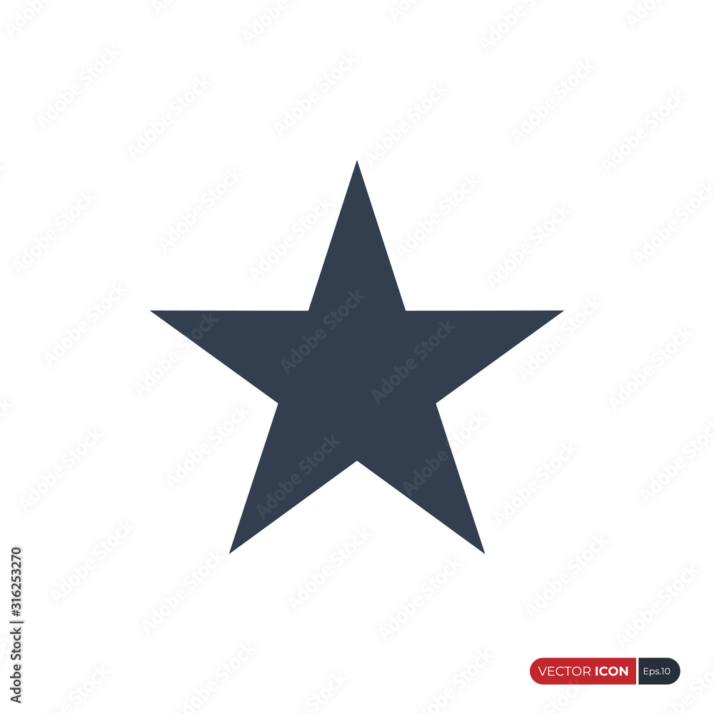 Star Icon isolated on white background. Flat Vector Icon Design Template Element Star Icon isolated on white background. Flat Vector Icon Design Template Element