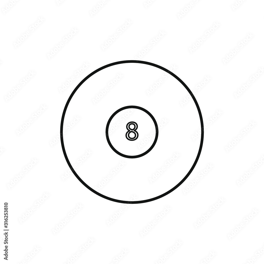 billiard ball vector icon with simple shapes billiard ball vector icon with simple shapes