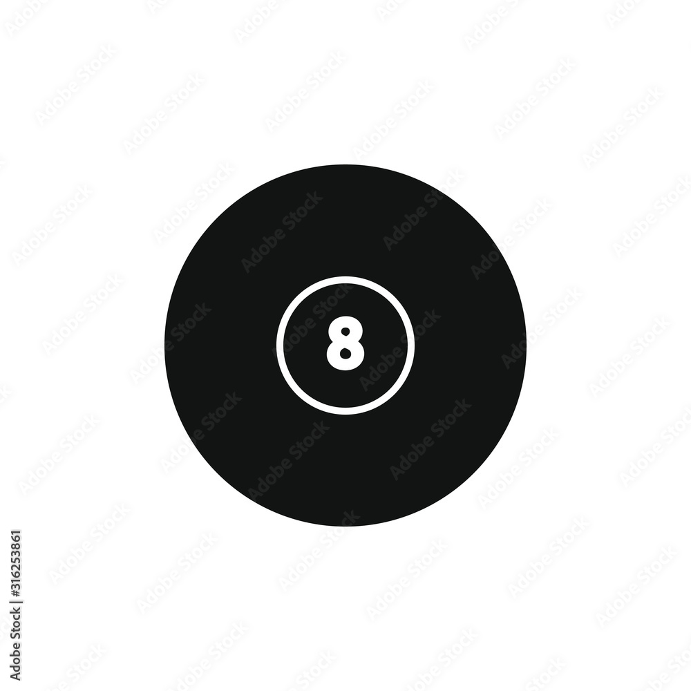 billiard ball vector icon with simple shapes billiard ball vector icon with simple shapes
