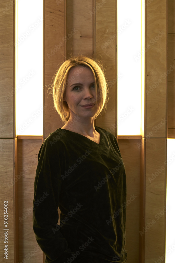 Pretty woman on a light background. Pretty woman on a light background.