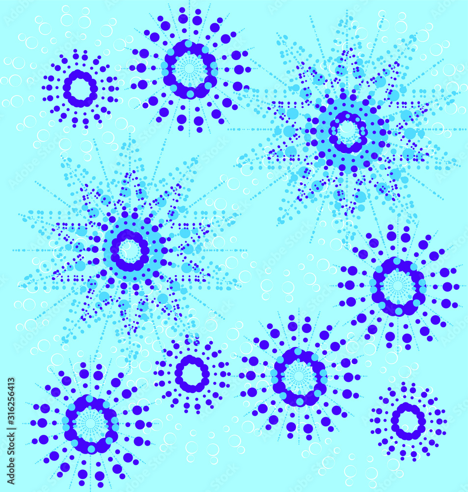 Mysterious Magic Flowers-Snowflakes Patterns For Your Fabric Or Paper For Creativity