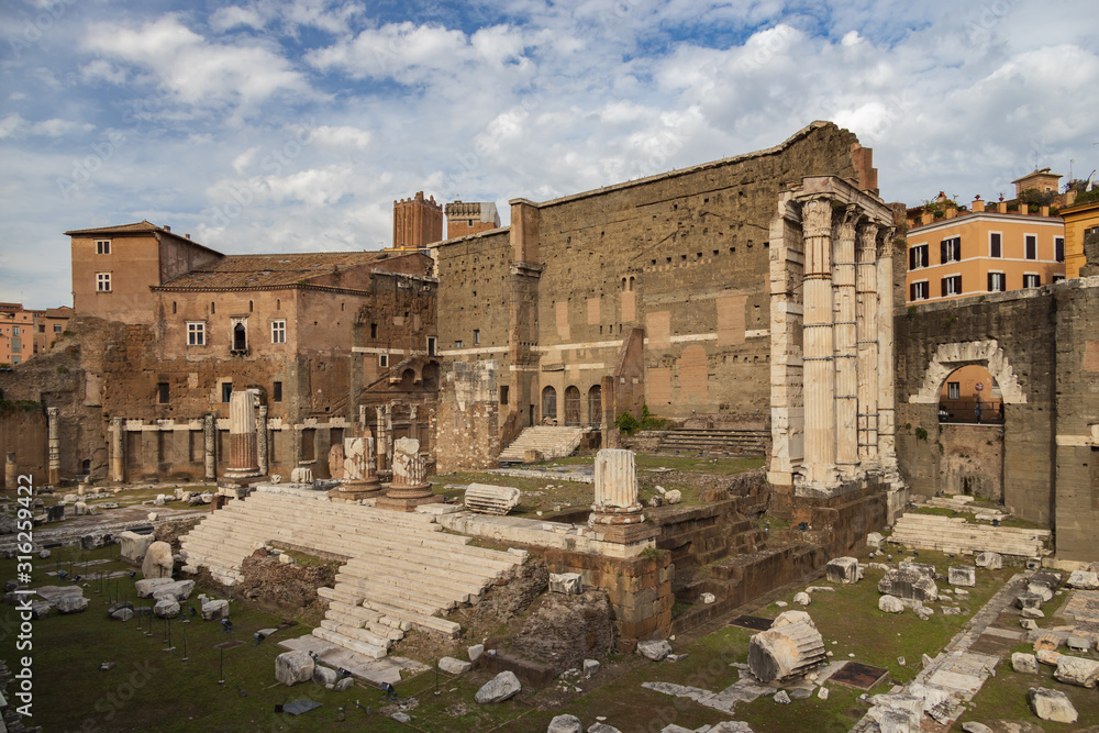 Ruins at Palatine Hill, Rome Italy