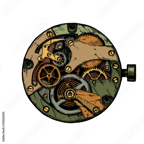 Vector illustration of clockwork
