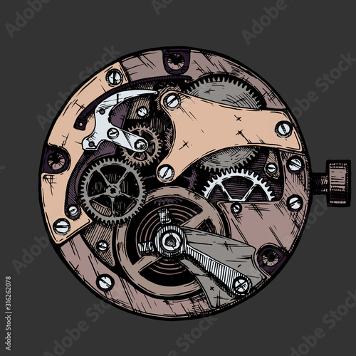 Vector illustration of clockwork