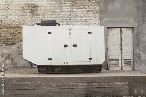 Large white concrete ramp generator