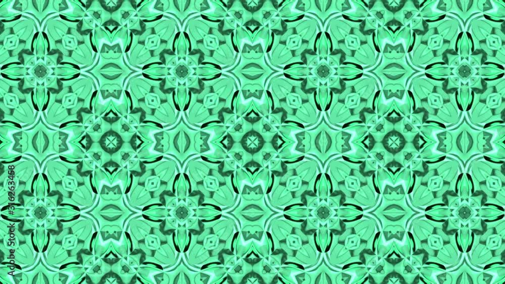 3d Looped abstract ornate decorative background. Hypnotic trendy kaleidoscope. 3d Looped abstract ornate decorative background. Hypnotic trendy kaleidoscope.