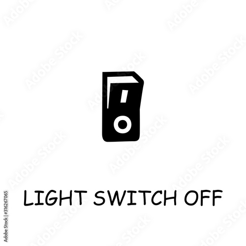 Light Switch Off flat vector icon