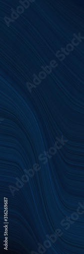 flowing designed vertical banner with very dark blue, midnight blue and black colors