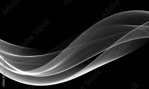  Abstract Black And White Wave Design