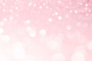 Light pink bokeh,circle abstract light background,Pink shining lights, sparkling glittering Valentines day,women day or event lights romantic backdrop.Blurred abstract holiday background.
