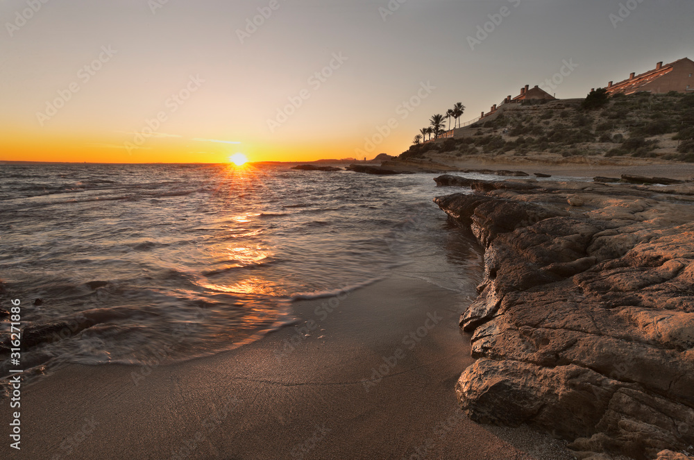 Sunset at the Cabo de las Huertas, Alicante. Sunset at the Cabo de las Huertas, Alicante.